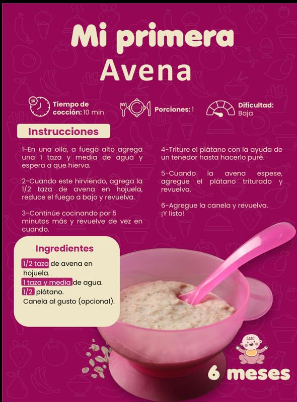 Página real del recetario Plan Nutribaby™