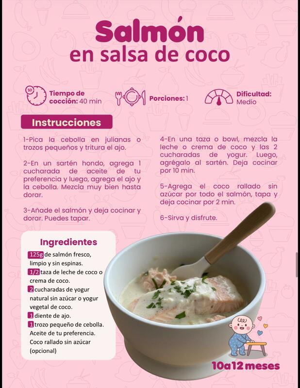 Página real del recetario Plan Nutribaby™